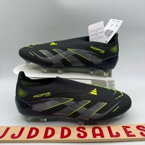 Adidas Predator Elite Laceless FG Electric Stealth Pack Cleats JI1078 Men Sz 6